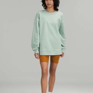 Lululemon perfectly oversized oversized crew sweatshirt light green colour